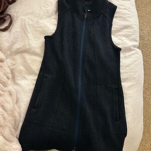 Toad and Co Navy Wool Zip-Up Vest